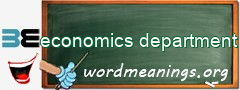 WordMeaning blackboard for economics department